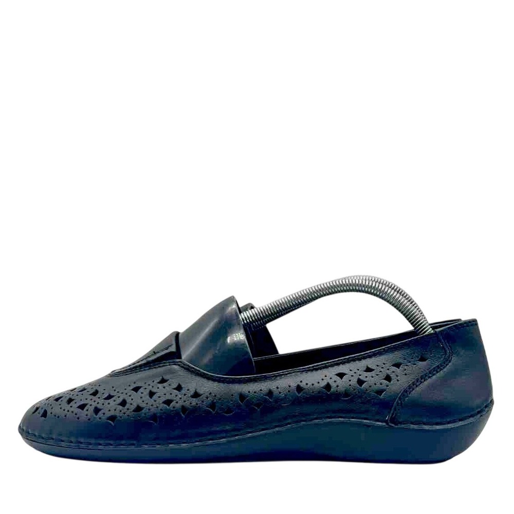 Propet WCX064L Black Leather Perforated Loafers Womens Size 12 Wide D Slip On - Picture 3 of 7